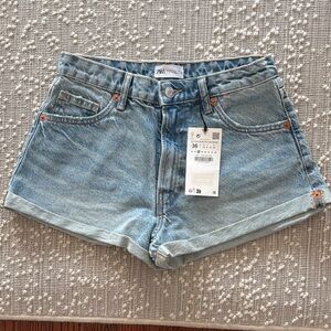 Zara Light Blue Denim Shorts